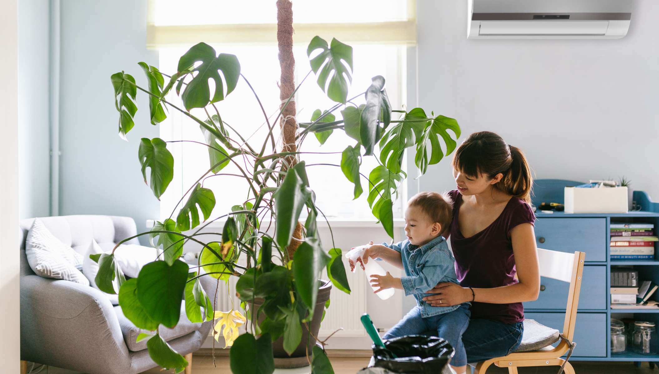 Family Enjoys Clean Air from Air Conditioner