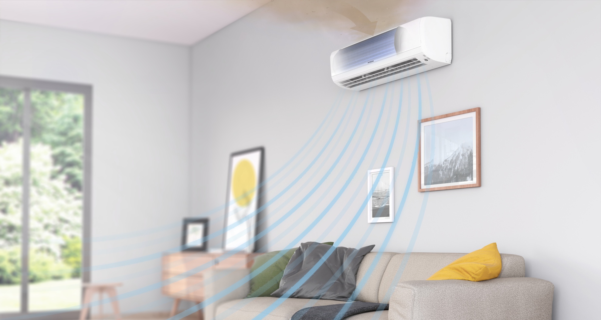 Air conditioner filter maintenance Hitachi Cooling Heating