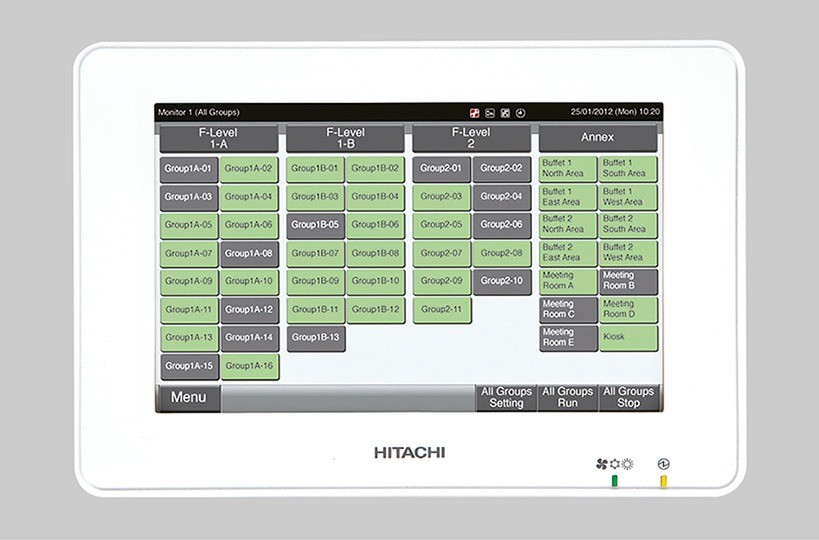 Central AC control panel | Hitachi United States